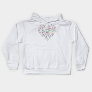 Christmas mini festive snowflakes patterned heart shape print Kids Hoodie